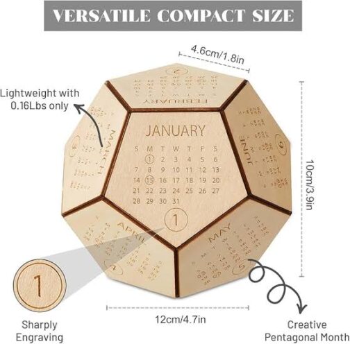 Hexagonal Desk Calendar 2025 - Image 2