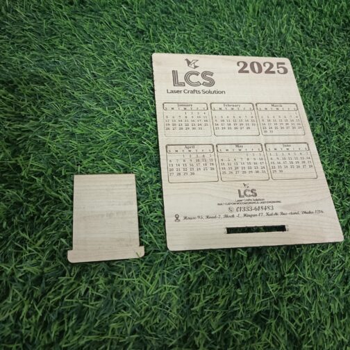 Wooden Solid Desk Calendar 2025